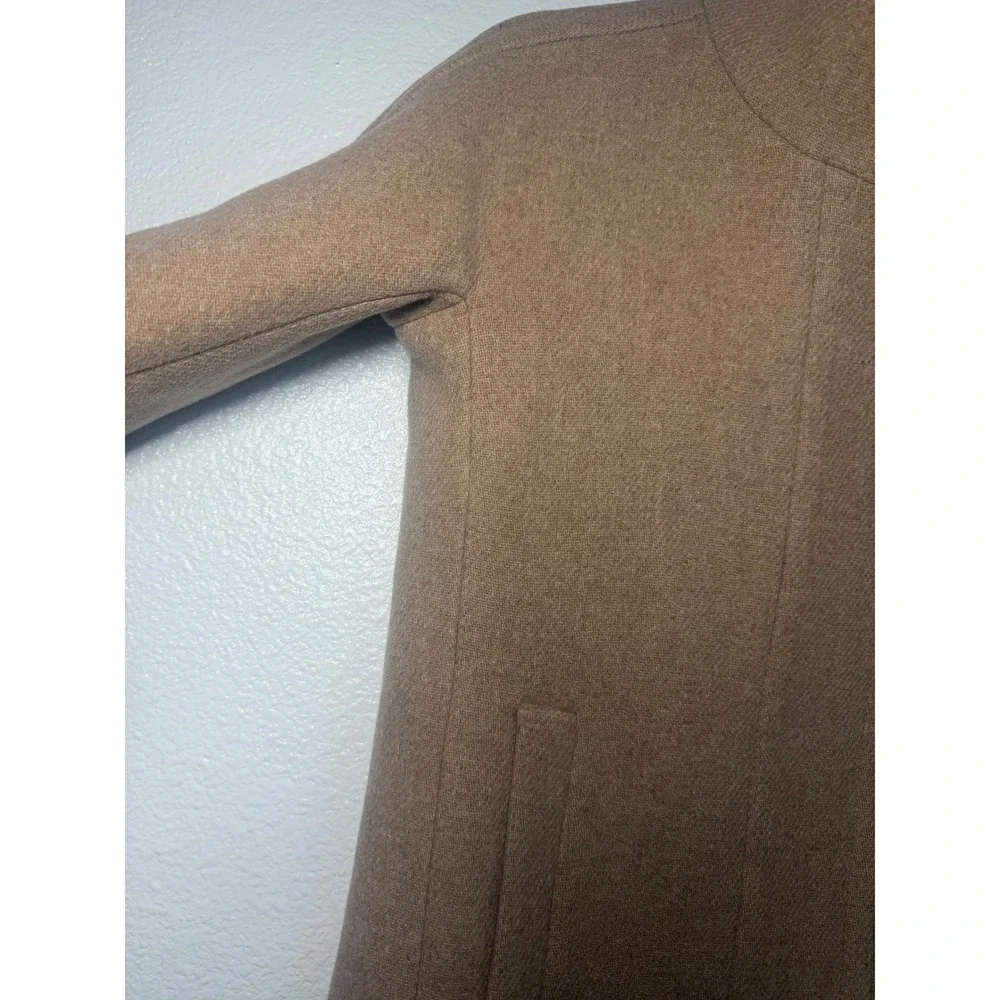 J.Crew Cocoon Coat Stadium Cloth Wool Nello Gori Tan Camel 00 B2770 - Picture 4 of 16